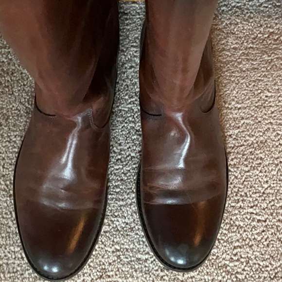 ❤️ Frye Melissa back zip and snap / button boots, Cognac 8.5 Wide Calf.  EUC - Picture 12 of 13